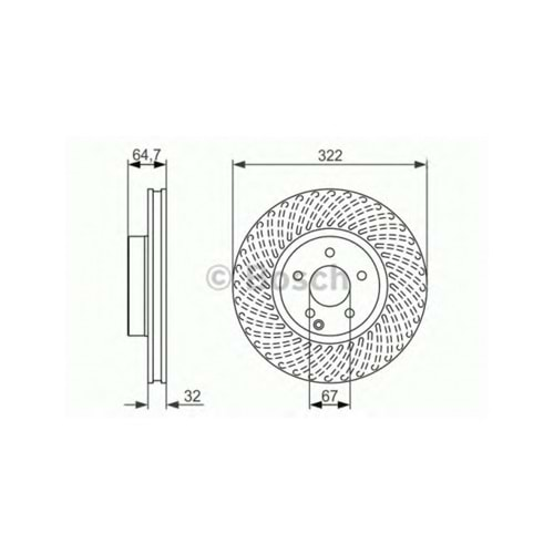 Fren Diski Mercedes E Serisi, C Serisi Ön - 322 MM - Bosch