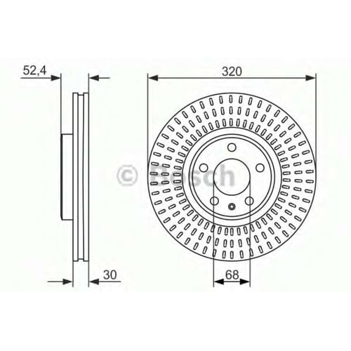 Fren Diski Audi A4 07-15, A5 09-16, A7 10- , Q5 08-16 Ön - 320 MM - Bosch