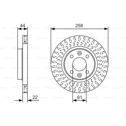 Fren Diski Renault Clio, Symbol, Smart, Dacia Ön - 258 mm - Bosch