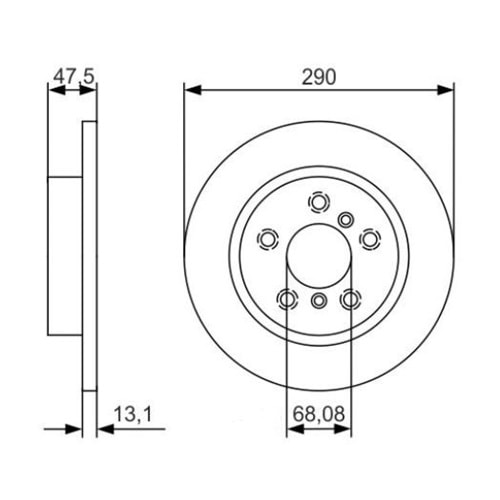 Fren Diski Nissan Qashqai, Renault Megane Arka - 290 MM -