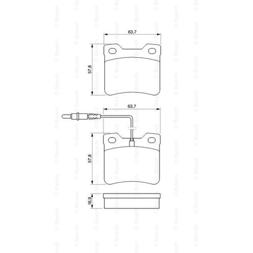 Disk Balata Mercedes Vito, V Serisi Arka - Bosch