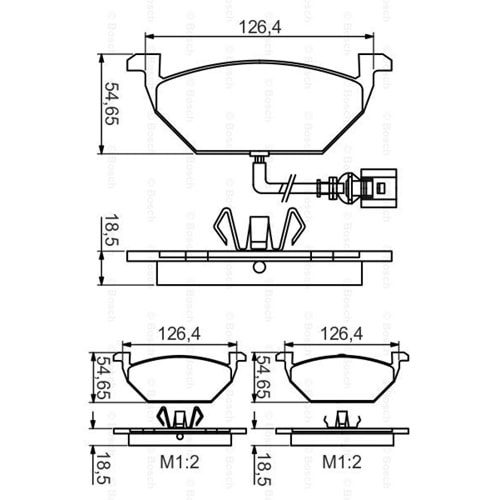 Disk Balata Vw Polo, Seat, Audi Ön (Şimsiz) - BOSCH