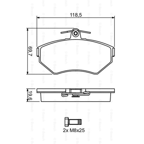 Disk Balata Vw Passat, Audi A4 Ön - Bosch