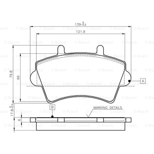 Disk Balata Renault Master, Opel Movano Ön - Bosch