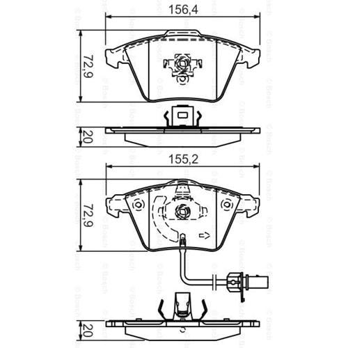 Disk Balata Vw Audi A 4, A 6, A 8 Fişli Ön - Bosch
