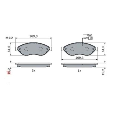 Disk Balata Fiat Ducato, Peugeot Boxer, Citroen Jumper Ön - Bosch