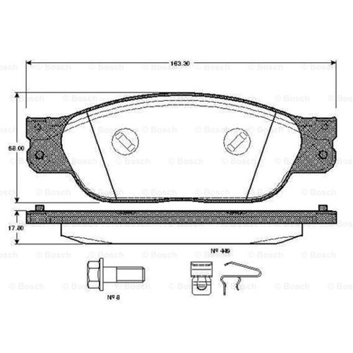 Disk Balata Jaguar S-Type Ön - Bosch