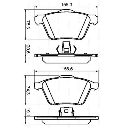 Disk Balata Vw, Audi, Alfa Romeo, Volvo XC90 Ön - Bosch