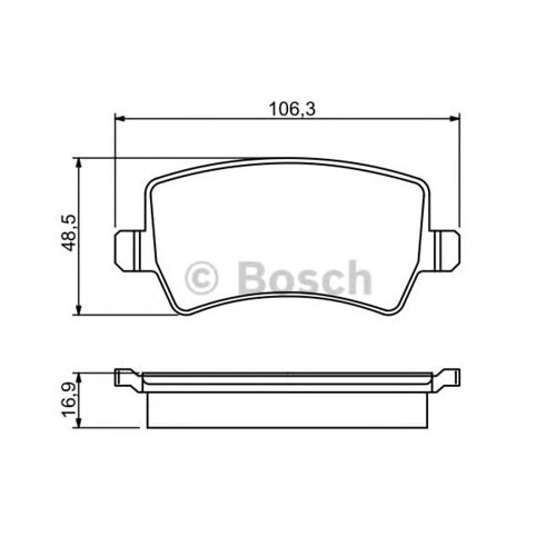 Disk Balata Ford Volvo, Land Rover, Range Rover Arka - Bosch