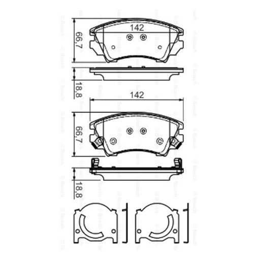 Disk Balata Opel İNSIGNİA 2.0-2,8 V6 2008> Ön - Bosch