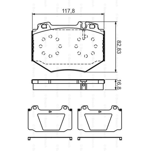 Disk Balata Mercedes S Serisi (W220) Ön - Bosch