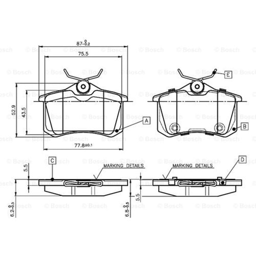 Disk Balata Vw, Audi, Seat, Skoda Renault, Peugeot Arka - Bosch