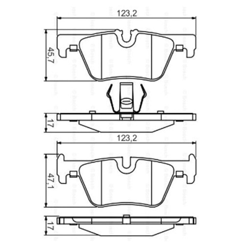 Disk Balata Bmw 1 Serisi F20, F21 Arka - Bosch