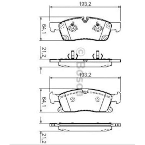 Disk Balata Mercedes GLASSE ML, JeepGrand Cherokee IV Ön - Bosch