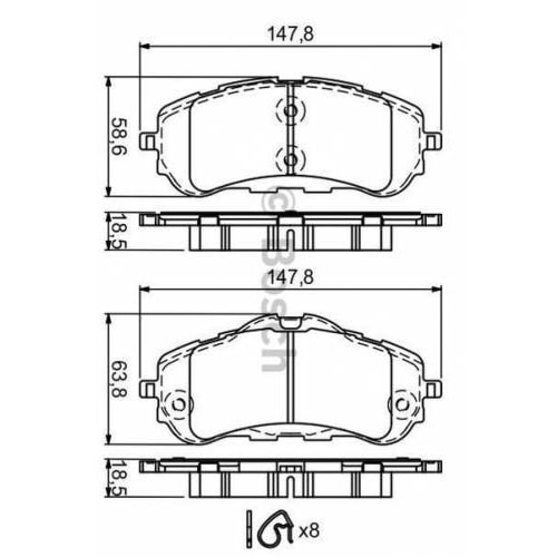 Disk Balata Peugeot 308 II 1.6 HDI, Citroen Berlingo Ön - Bosch