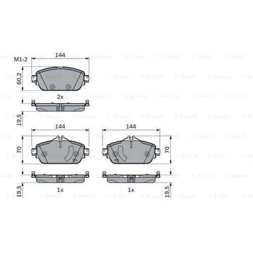 Disk Balata Mercedes GLA, CLA, C Serisi Ön - Bosch