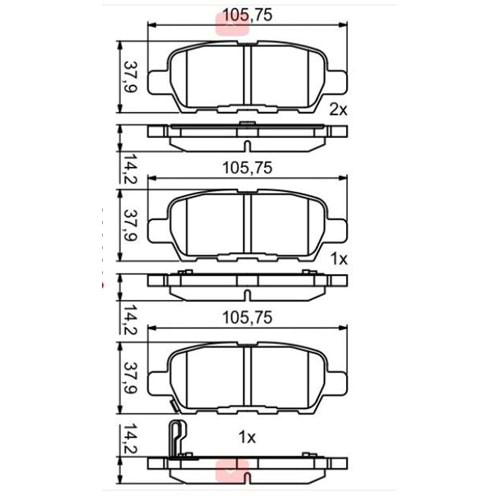Disk Balata Nissan, Suzuki, İnfiniti Arka - Bosch