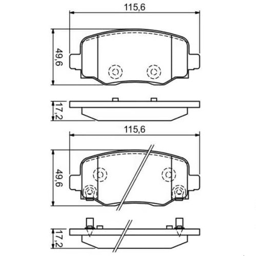 Disk Balata Fiat 500X 1.4, Jeep Renegade Arka - Bosch