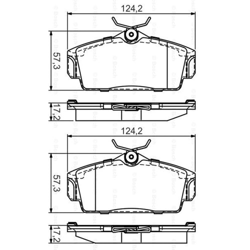 Disk Balata Nissan Primera P11, Almera II Ön - Bosch