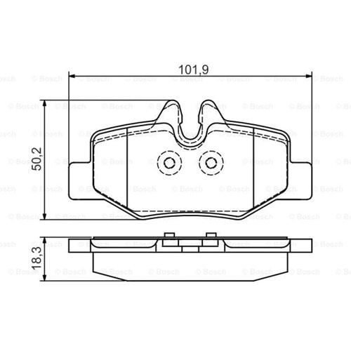 Disk Balata Mercedes Vito, Viano Arka - Bosch