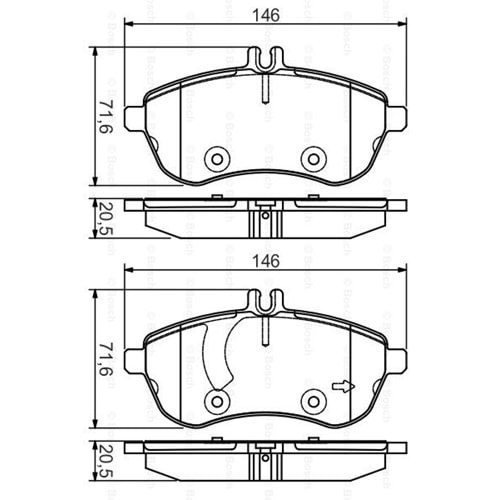 Disk Balata Mercedes W204, C209 Ön - Bosch