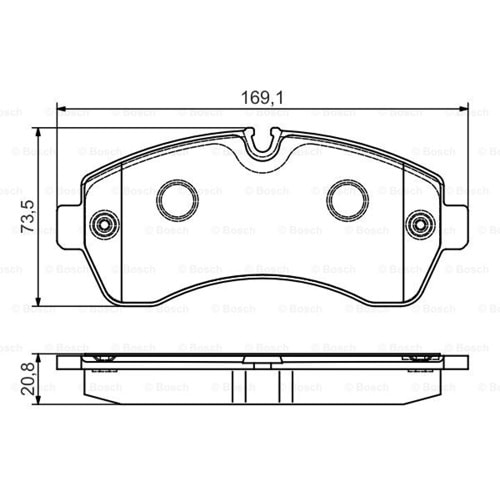 Disk Balata Mercedes Sprinter 3.5 T, Vw Crafter Ön - Bosch