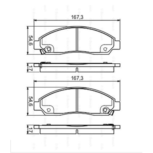 Disk Balata Isuzu D-MAX I Ön - Bosch