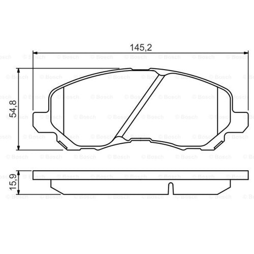 Disk Balata Mitsubishi Lancer, Dodge Caliber, Chrysler Sebring Ön - Bosch