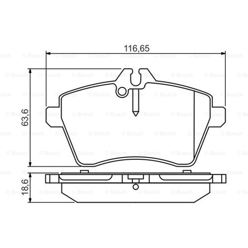 Disk Balata Mercedes A Class (W169), B Serisi (W245) Ön - Bosch