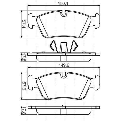 Disk Balata Bmw E90, E91, E87 Ön - Bosch