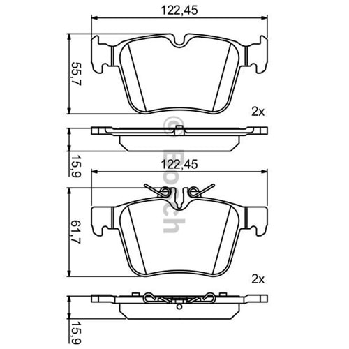 Disk Balata Mercedes C Serisi Arka - Bosch