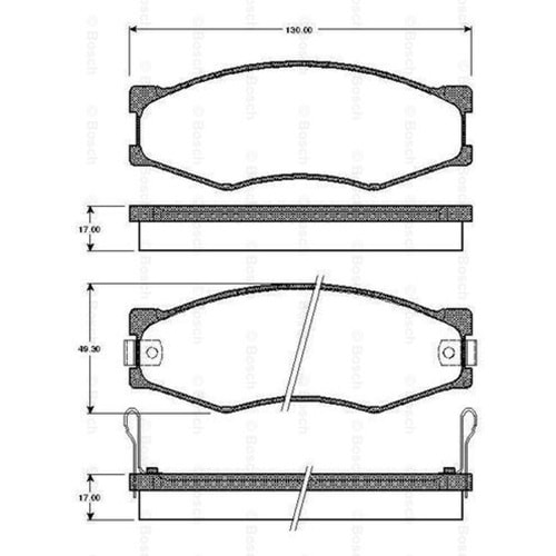 Disk Balata Nissan Pickup D21, D22, Vanette C22 Ön - Bosch