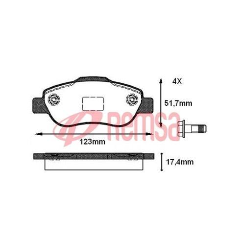 Disk Balata Fiat Panda FİŞSİZ Ön - REMSA