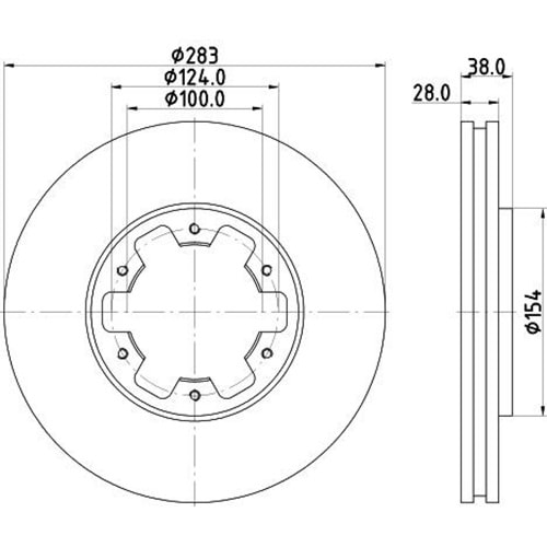 Fren Diski Nissan Pathfinder, İnfiniti Ön - 283 MM -