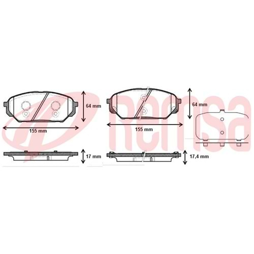 Disk Balata Hyundai İX 55 3.0 Crdi 10> Ön - REMSA