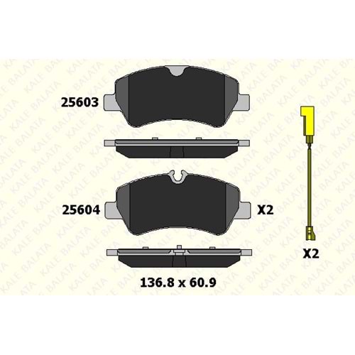 Disk Balata Ford Tourneo Custom V362, V363 2.2 TDCI 12> Arka (Fişli) - Bosch