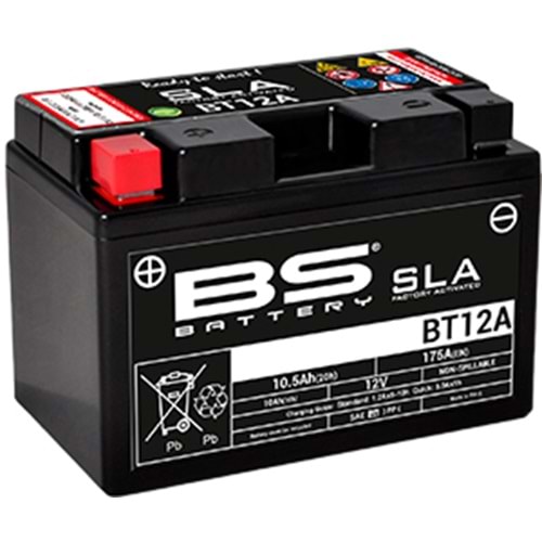 BS BT12A-SLA (YT12A) 12V 10.5Ah 175 CCA BAKIMSIZ AKÜ