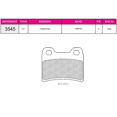 Disk Balata Ford, Kia