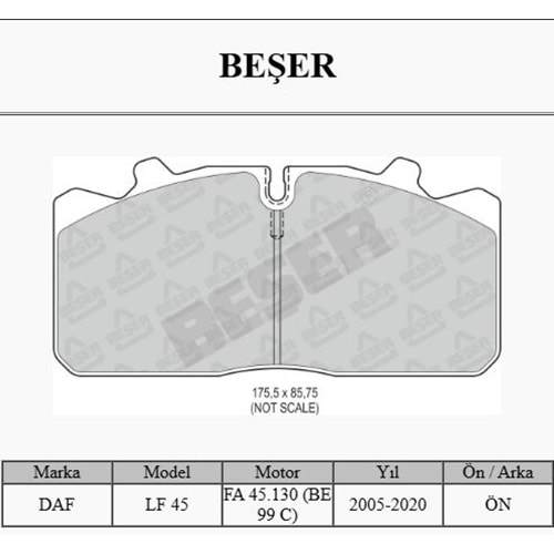 Disk Balata Ön Man 12 153, Isuzu, Renault Midlum (Aksesuarsız)