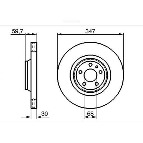Fren Diski Audi A6 Ön - 347 mm