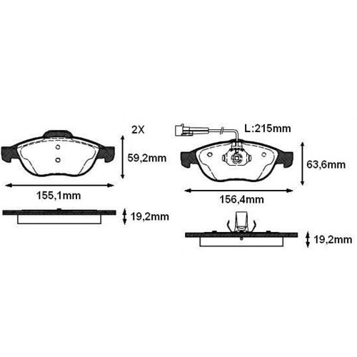 Disk Balata Fiat Alfa Romeo 156 Ön - REMSA