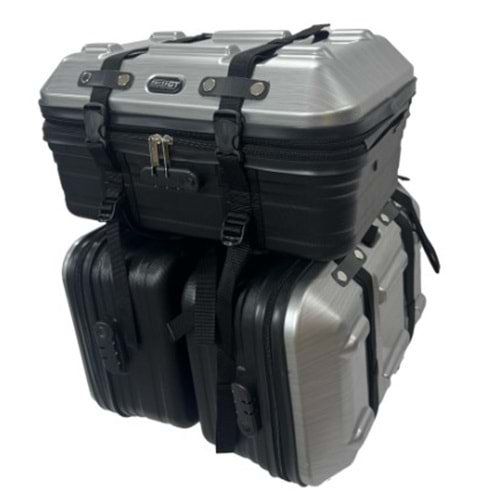 Forte GT 70901 Silver 3lü Yan Heybe Motosiklet Çantası