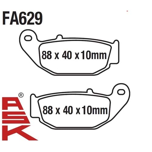 FREN DİSK BALATASI ARKA CF SR250-450 NK 250 ASK (ABS) FA629