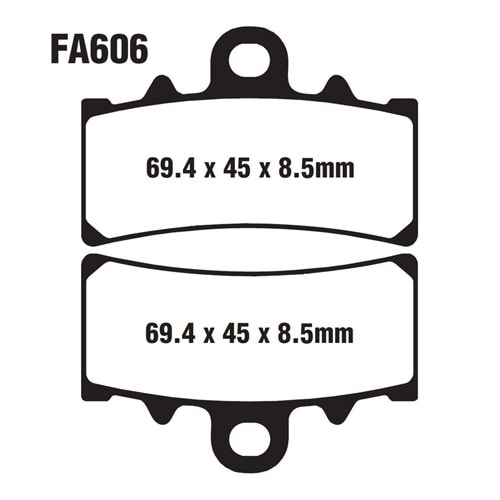 ÖN FREN DİSK BALATASI FA606 KTM RC DUKE 125-200-390 BAJAJ DOMİNAR 250-400