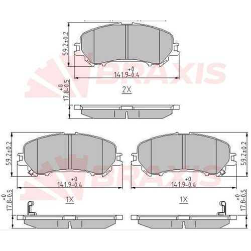 Disk Balata Renault Qashqai, Kadjar, X-Trail Ön -