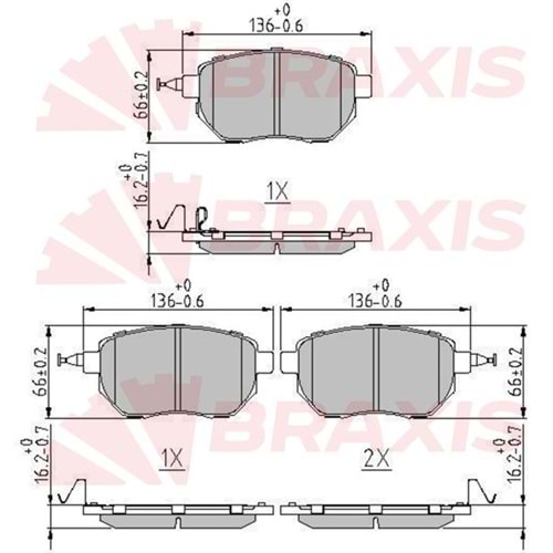 Disk Balata Subaru Forester, İnfiniti FX35-FX45, Nissan Murano Ön -