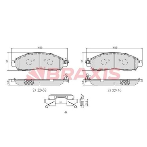 Disk Balata Nissan Navara D23 4X4 14> Ön