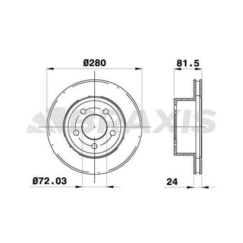 Fren Diski Jeep Grand Cherokee 88>89, Wrangler II Ön - 280 mm