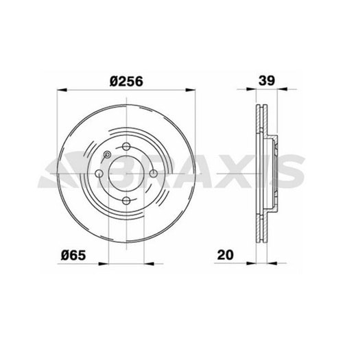 Fren Diski Vw Polo, Golf, Caddy, Seat Ön - 256 MM