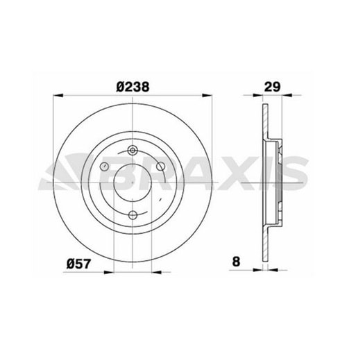 Fren Diski Peugeot 106 91>, 205 83-93, 306, Citroen Saxo Ön - 238 mm